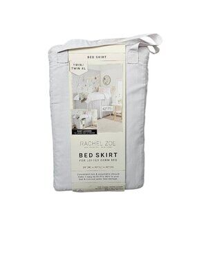 Rachel Zoe Bed Skirt Lofted Dorm Bed Twin XL Bedding New Gray 39" x 80" x 42"